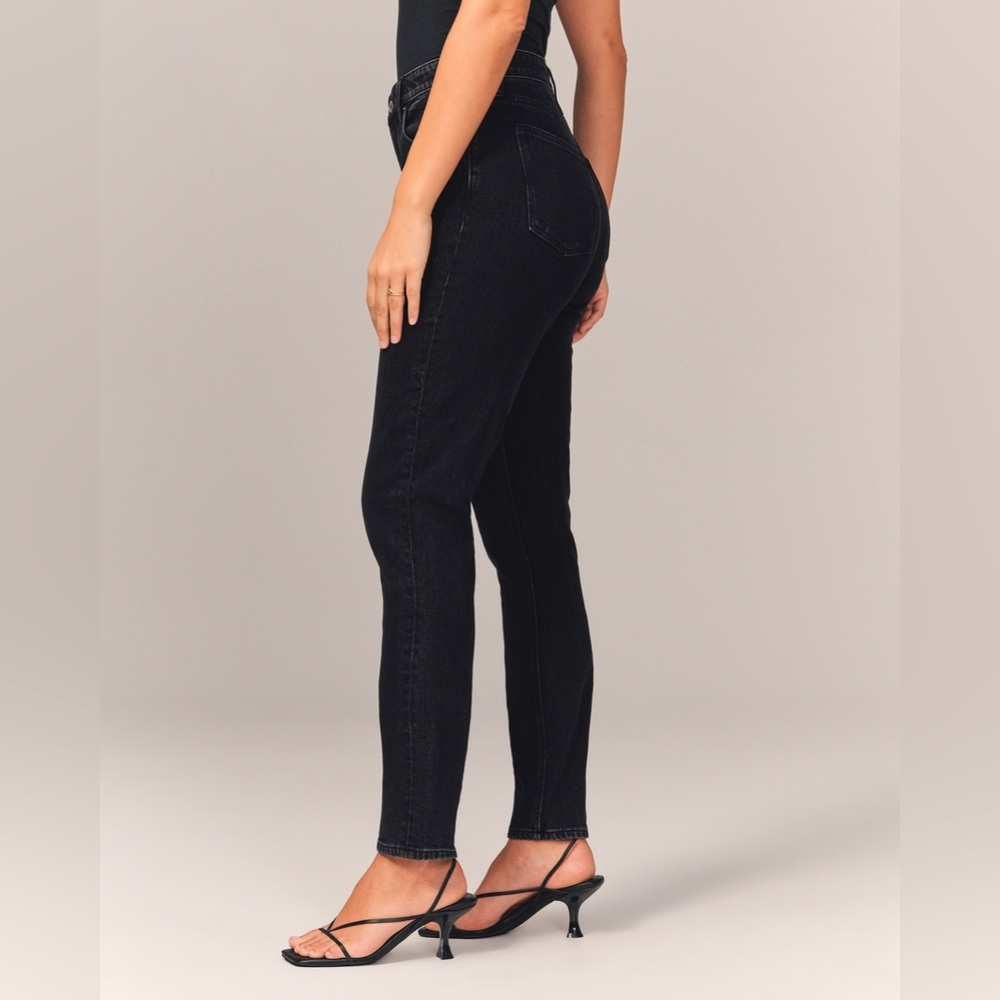 Abercrombie & Fitch Curve Love High Rise Skinny Jean in Black Size 16 (33) - Picture 3 of 13